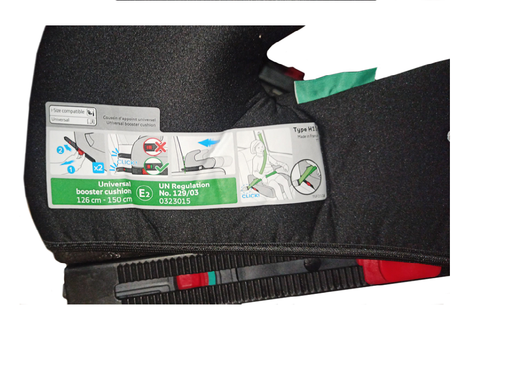 Alzador Iso-Fix Grupos 2-3 (22-36 kg o 126cm-150cm)